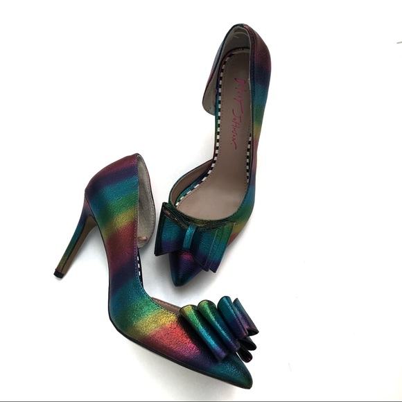 Betsey Johnson Shoes - New Betsey Johnson Rainbow Heels Size 7